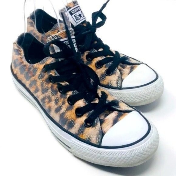 Converse Shoes - Convers All Star unisex Chettah leopard animal print W7 BoxR